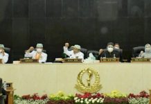 DPRD Jabar Apresiasi Kinerja Pemprov Tangan Covid-19 Ketua DPRD Jabar Taufik Hidayat saat Sidang Paripurna Peringatan HUT ke-76 Jabar, di Ruang Paripurna DPRD Jabar Kota Bandung, Kamis (19/8/2021)./ (humas jabar)