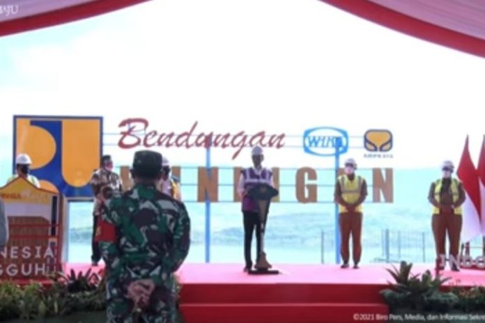 Presiden Jokowi Resmikan Bendungan Kuningan