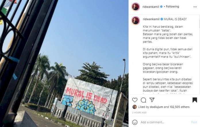 Soal Mural is Dead, Ridwan Kamil: Mari Berdialog