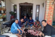 Kapolsek Cileunyi Kompol Suharto.SH Bersama Forum Jurnalis Cileunyi Laksanakan Penyembelihan Hewan Kurban
