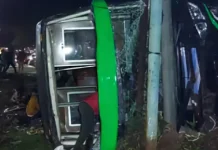 Bus Pariwisata Alami Kecelakaan Maut di Ciater Subang