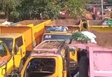 Ratusan Sopir Truk Sampah di Kabupaten Bandung Mogok Kerja Akibat Pencairan Anggaran Operasional E-Tol Belum di Cairkan.