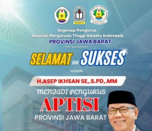 H.Asep Ikhsan Resmi Dikukuhkan Sebagai Pengurus APTISI Provinsi Jawa Barat Periode 2025 – 2030 Fokus Pada Kerja Sama Dan Sinergi Pendidikan.