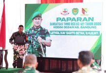 Sinergi TNI Dan Pemkab Bandung Wujudkan Pembangunan Desa Lewat TMMD Ke – 127.