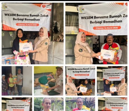 WKSBM Kecamatan Cileunyi Dan Rumah Zakat Salurkan Program Ramadhan Bantu Lansia Dhuafa Dan Masyarakat Membutuhkan.