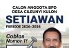 Setiawan Maju Calon BPD Cileunyi Kulon Siap Kawal Aspirasi Dan Wujudkan Pemerintah Desa Yang Berpihak Pada Rakyat.
