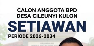 Setiawan Maju Calon BPD Cileunyi Kulon Siap Kawal Aspirasi Dan Wujudkan Pemerintah Desa Yang Berpihak Pada Rakyat.